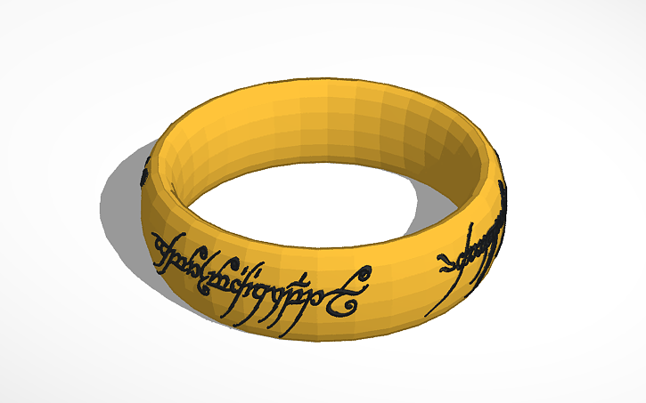 3D design Lord Of The Rings, Ring | Tinkercad