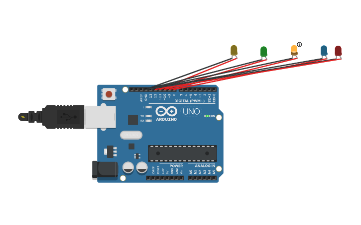 Circuit Design Multiple Led Blinking Tinkercad 5566