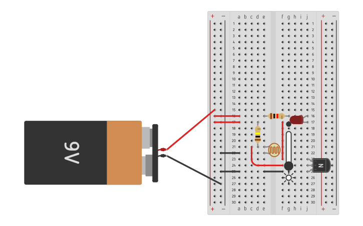 Circuit design Circuito Bsico, led con fotoresistencia | Tinkercad