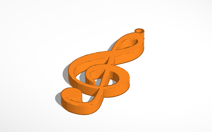 Treble Clef Tinkercad