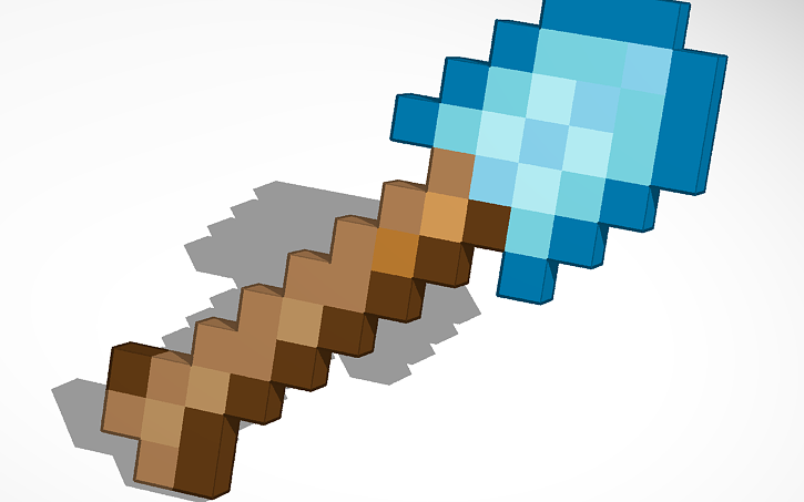 3D Design Minecraft Shovel Tinkercad