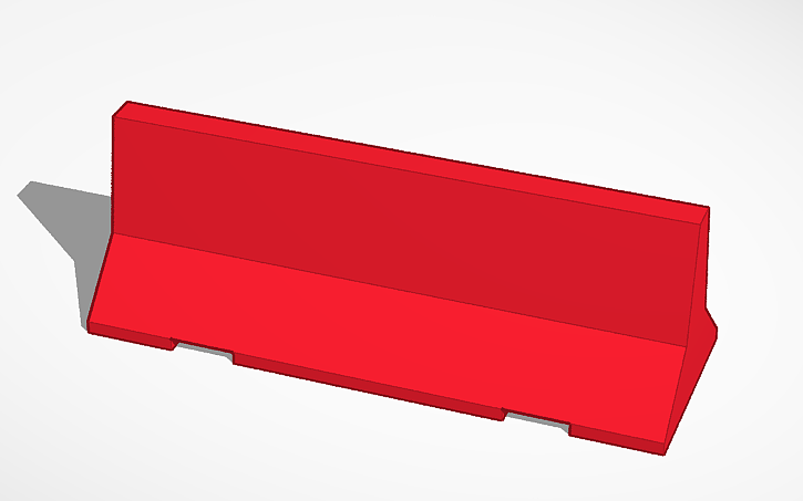 3D design T-WALL SHORT CONCRETE 1/35 - Tinkercad