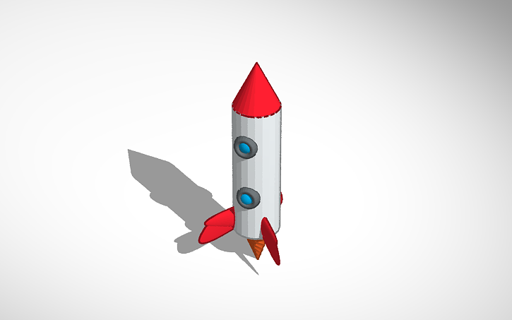 3D design Rocket Ship!!! - Tinkercad