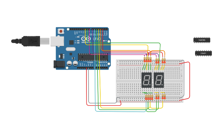 Circuit design Clock - Tinkercad