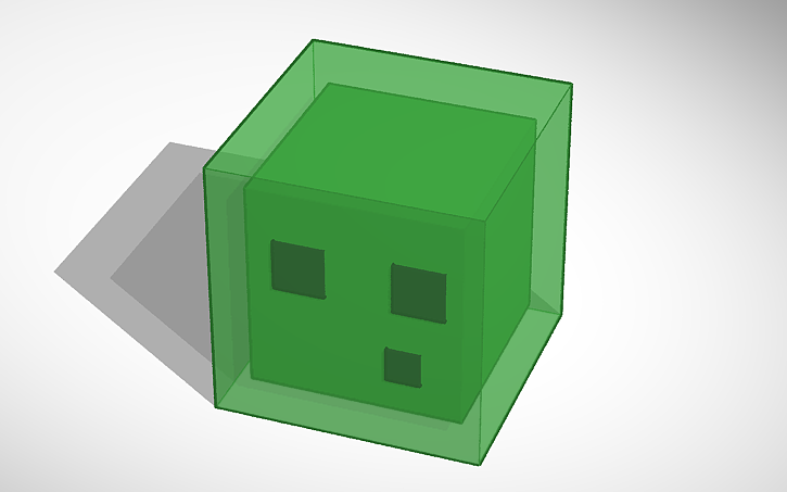 3D design Minecraft Slime - Tinkercad