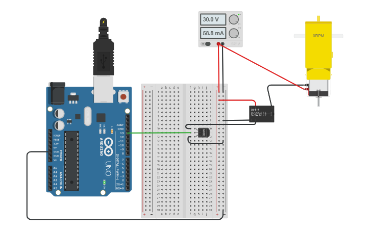 Circuit design Relay - Tinkercad