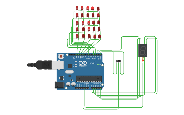 Circuit Design Led Matrix 7sd Tinkercad 0159