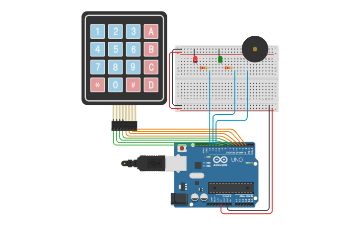 Circuit design Contraseña | Tinkercad