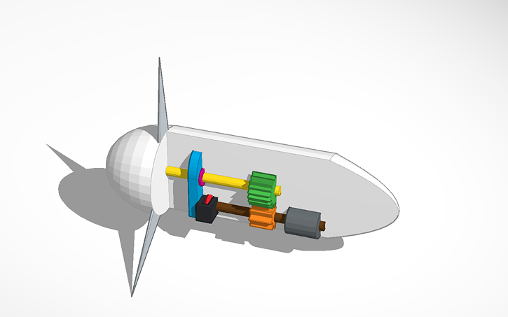 3D design Wind Turbine Cross Section - Tinkercad