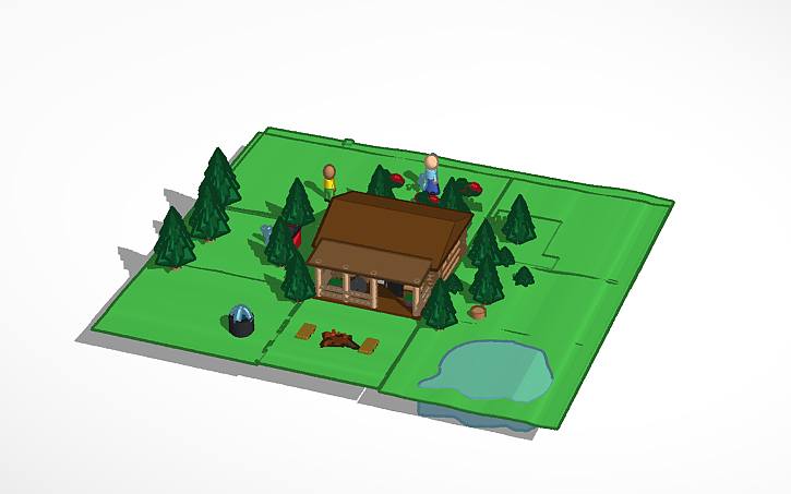 3D design Cabin campground | Tinkercad