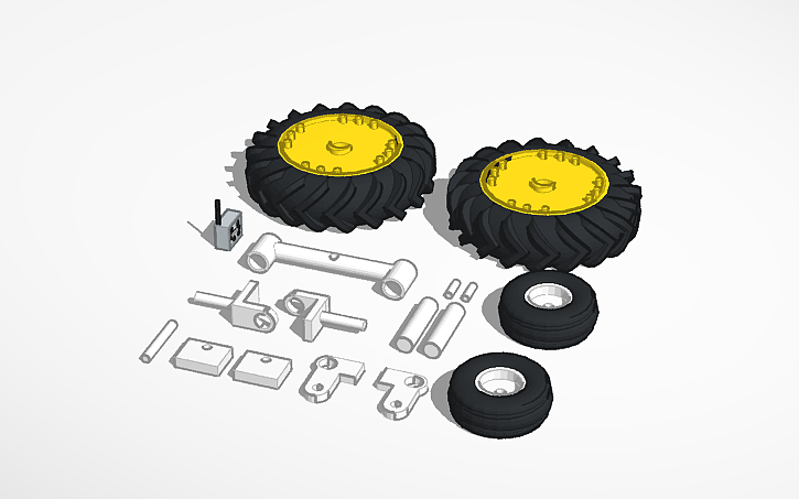 3D design 4440 John Deere modification parts - Tinkercad