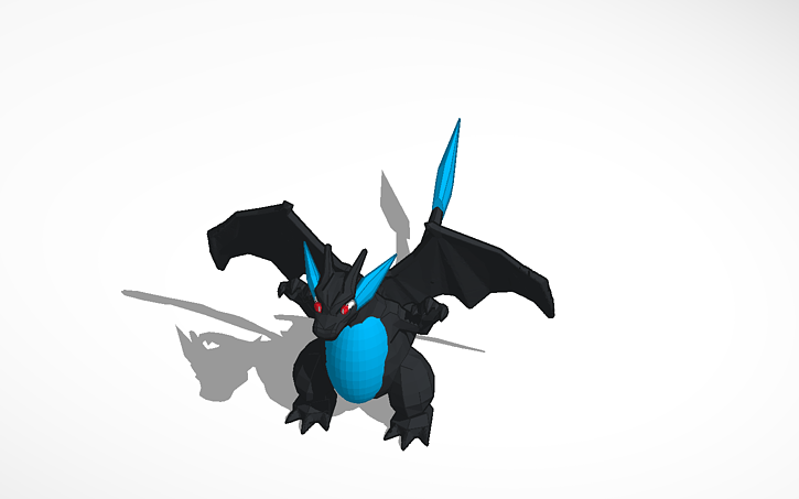 Pokemon - Mega Charizard X 3D model 3D printable