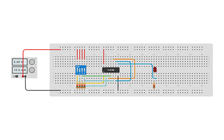 Circuit design 7408 - Tinkercad