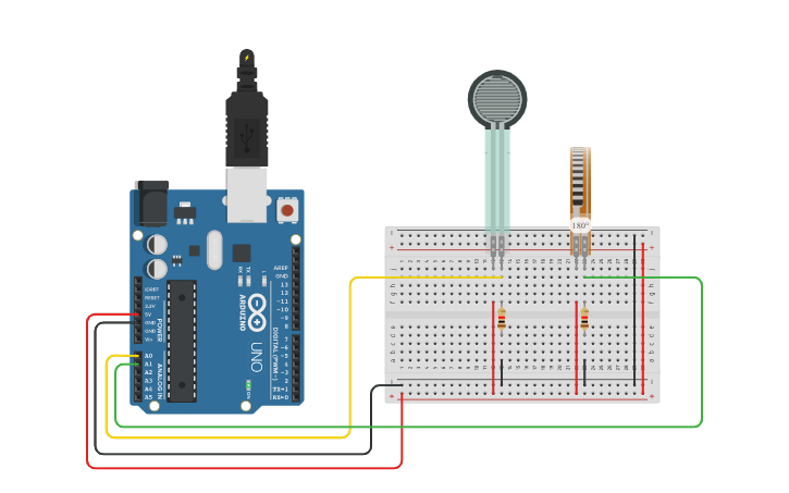 Circuit design Force sensor - 63070149 | Tinkercad