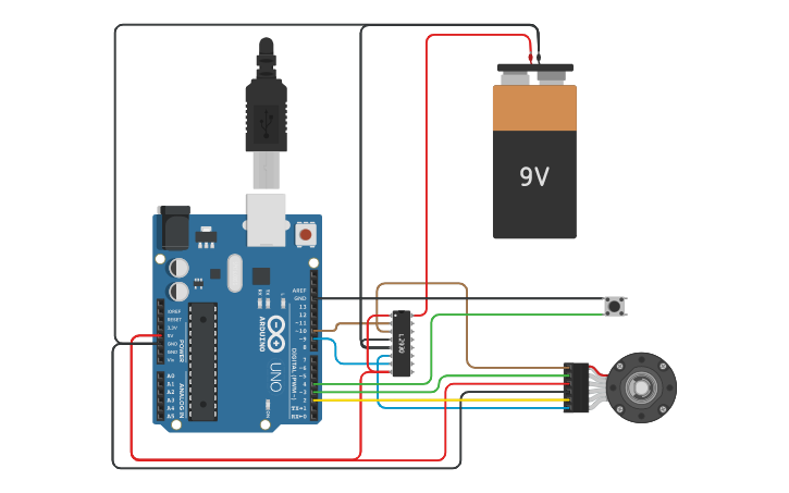 Circuit design TP EA07 : Asservissement Numérique - Tinkercad