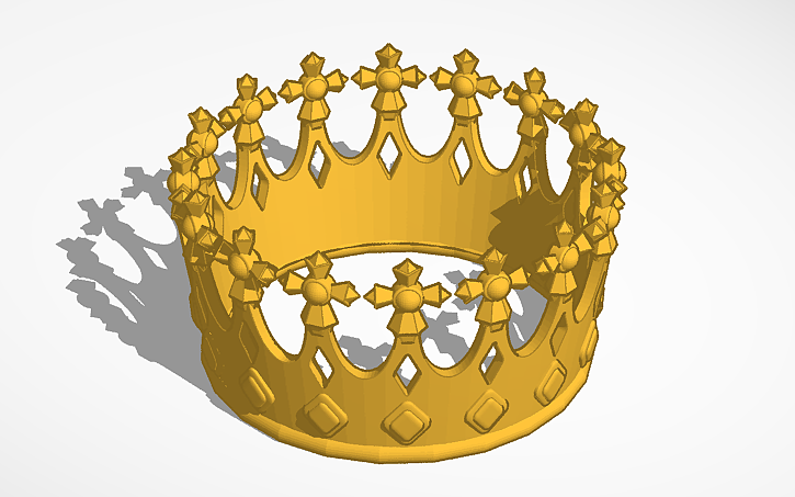 3D design Gold Crown - December 2023 - Tinkercad