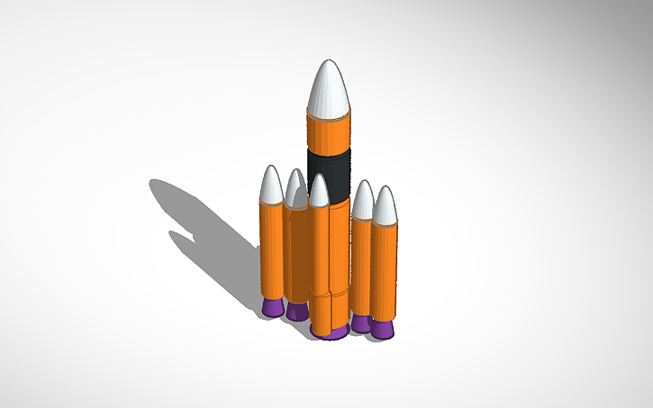 3D design rocket - Tinkercad