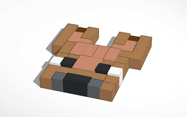 3D design Minecraft Bat Face | Tinkercad