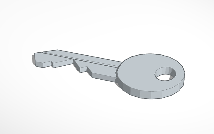 3D design regular key | Tinkercad