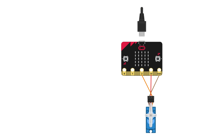 Circuit design Micro:Bit Servo - Tinkercad