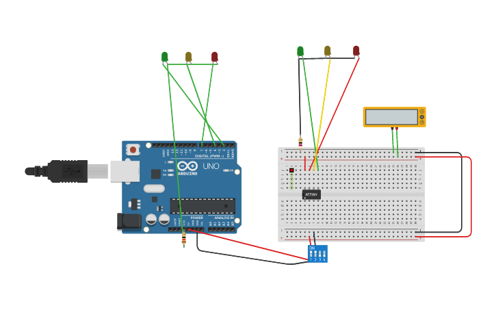 Circuit design Traffic Lights | Tinkercad