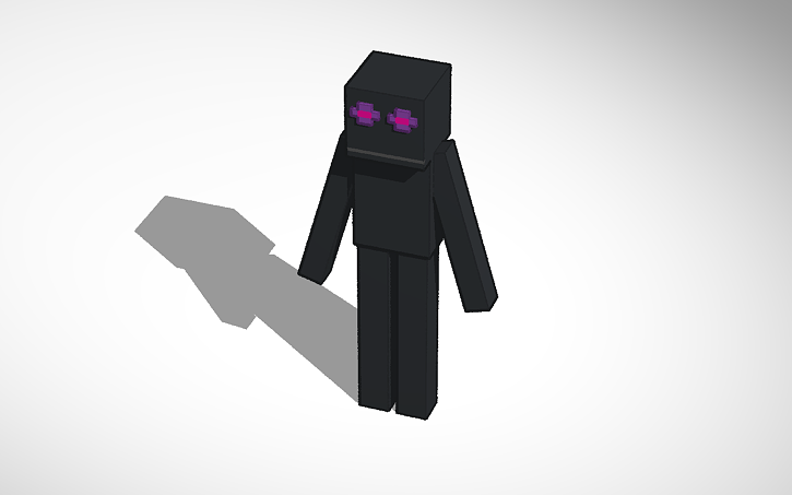 3d Design Enderman - Minecraft - Tinkercad