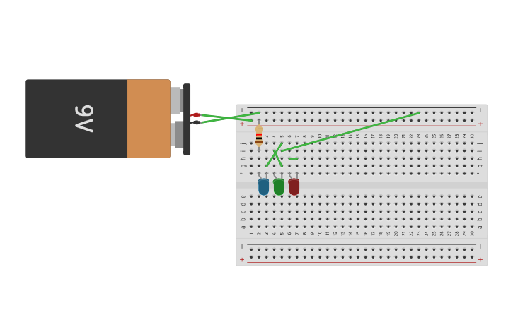 Circuit design LEDs - 7 - Tinkercad