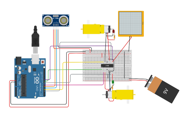 Circuit design speed control bot | Tinkercad