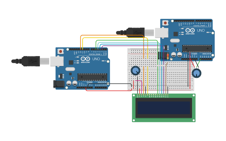 Circuit design circuito arduino con visor LCD - Tinkercad
