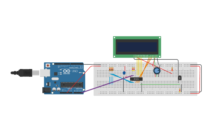 Circuit design LCD I2C - Tinkercad