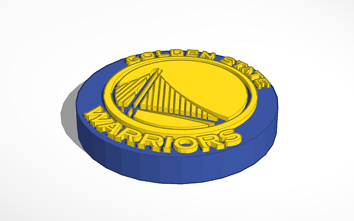 Improved Golden State Warriors Logo Yellow Nbachampions15 Formernbachampions16 Tinkercad Improved Golden State Warriors Logo Yellow Nbachampions15 Formernbachampions16 Tinkercad