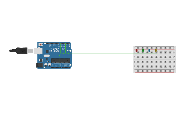 Circuit design LED CHASER - Tinkercad