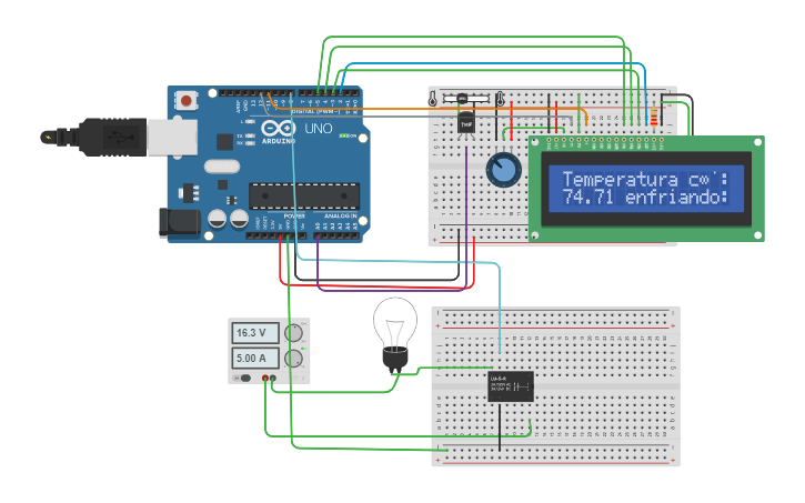 Circuit design temperatura | Tinkercad