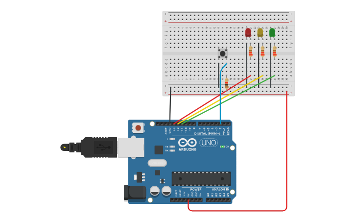 Circuit design FOR-Schleife - Tinkercad