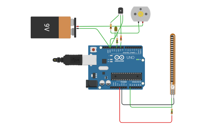 Circuit design How to use Arduino with Flex Sensor on Tinkercad - Tinkercad