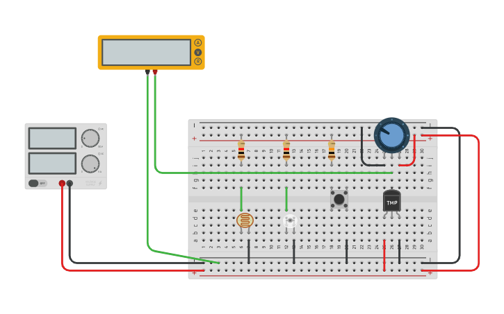Circuit design pull up | Tinkercad