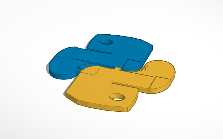 3D design python logo - Tinkercad
