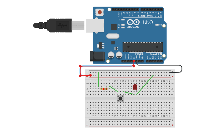 Circuit design First Arduino Simulation Project | Tinkercad