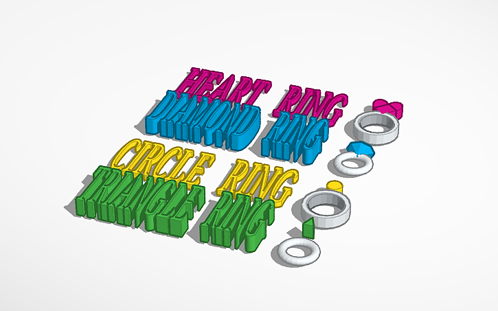 3D design rings - Tinkercad