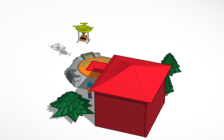 3D design Delivery Drone - Tinkercad