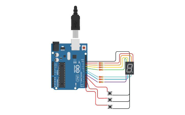 Circuit design Clase 4 arduino | Tinkercad