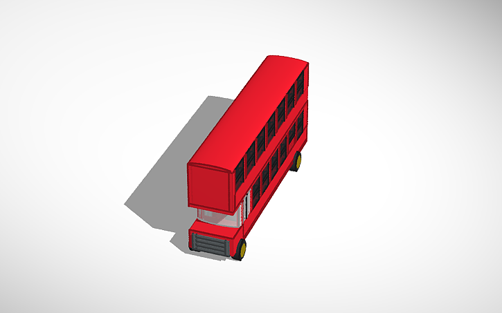 3D Design Double Decker Bus Tinkercad