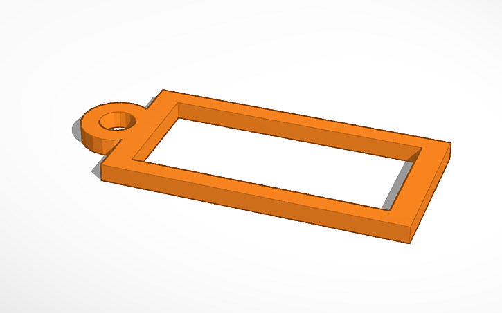 3D design Copy of Key Ring Frame - Tinkercad