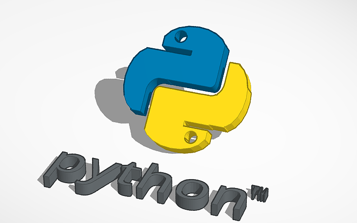 3D design python logo - Tinkercad