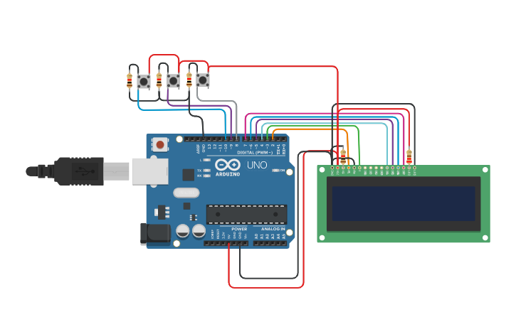 Circuit design digital clock with arduino - Tinkercad