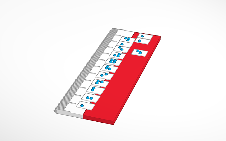 Scale Braille Ruler 3D design Braille ruler | Tinkercad