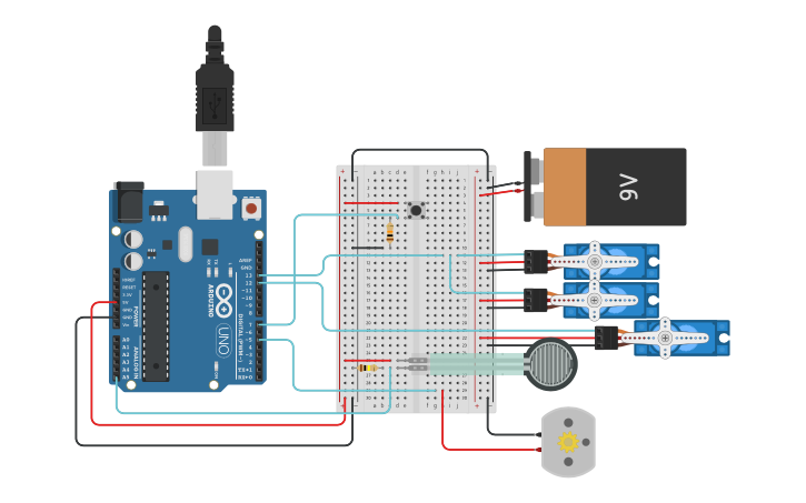 Circuit design MAE3780 Individual Project: iWash | Tinkercad
