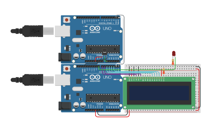 Circuit design Arduino LCD - Tinkercad