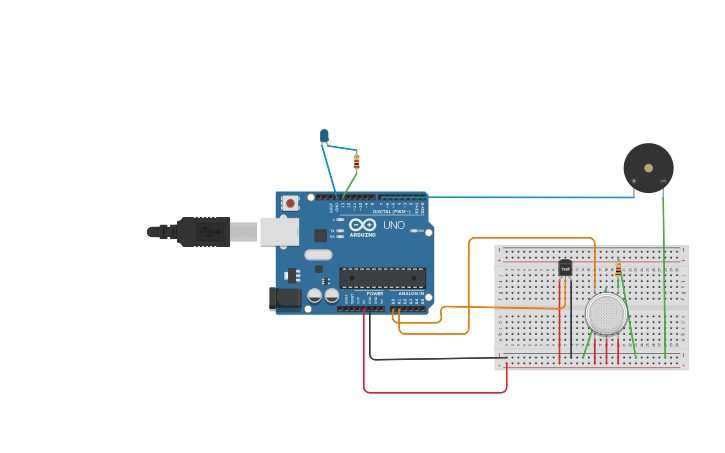 Circuit design GROUP 8 FIRE ALARM SYSTEM USING ARDUINO - Tinkercad