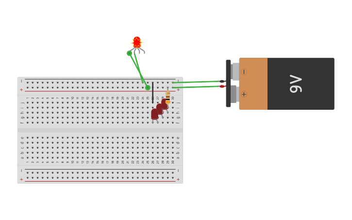 Circuit design LEDs in Series with 3V - Tinkercad